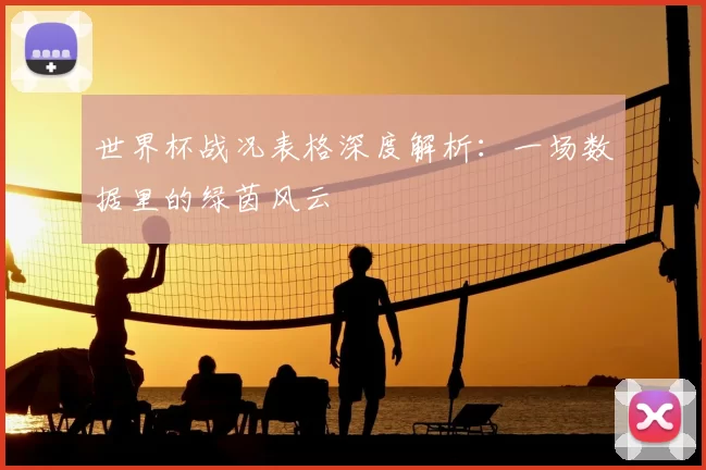 世界杯战况表格深度解析：一场数据里的绿茵风云
