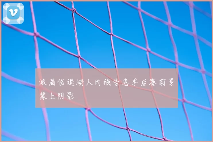 浓眉伤退湖人内线告急季后赛前景蒙上阴影